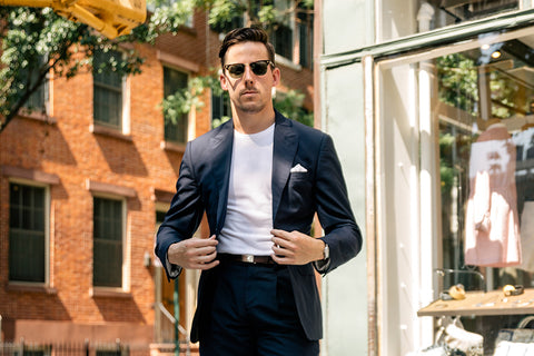 Elevate Your Suit Game: Using Simple Black and White T-Shirts as a Base